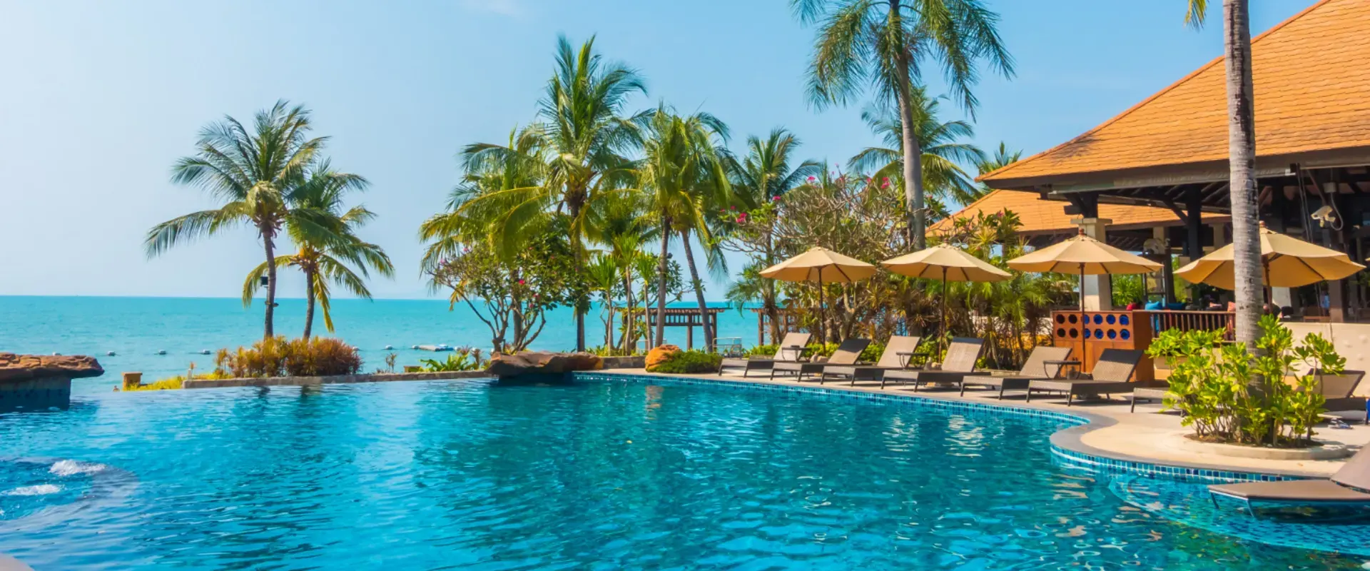 Tropical resort for an India holiday